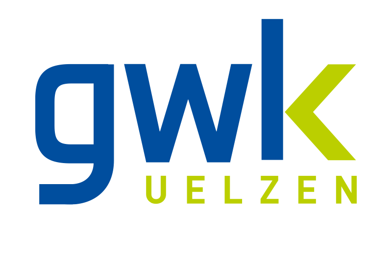 gwk uelzen Logo in blau und grüner Schrift